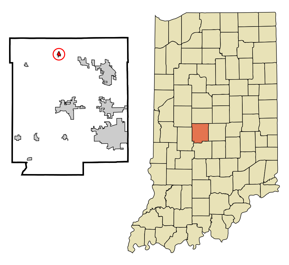 Locator map of Lizton