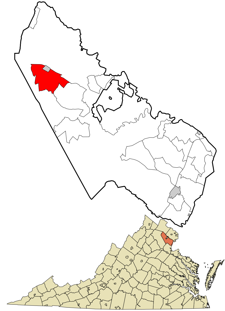 Locator map of Gainesville