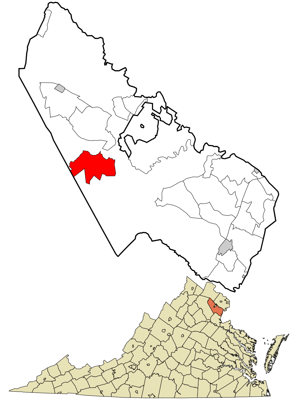 Locator map of Nokesville
