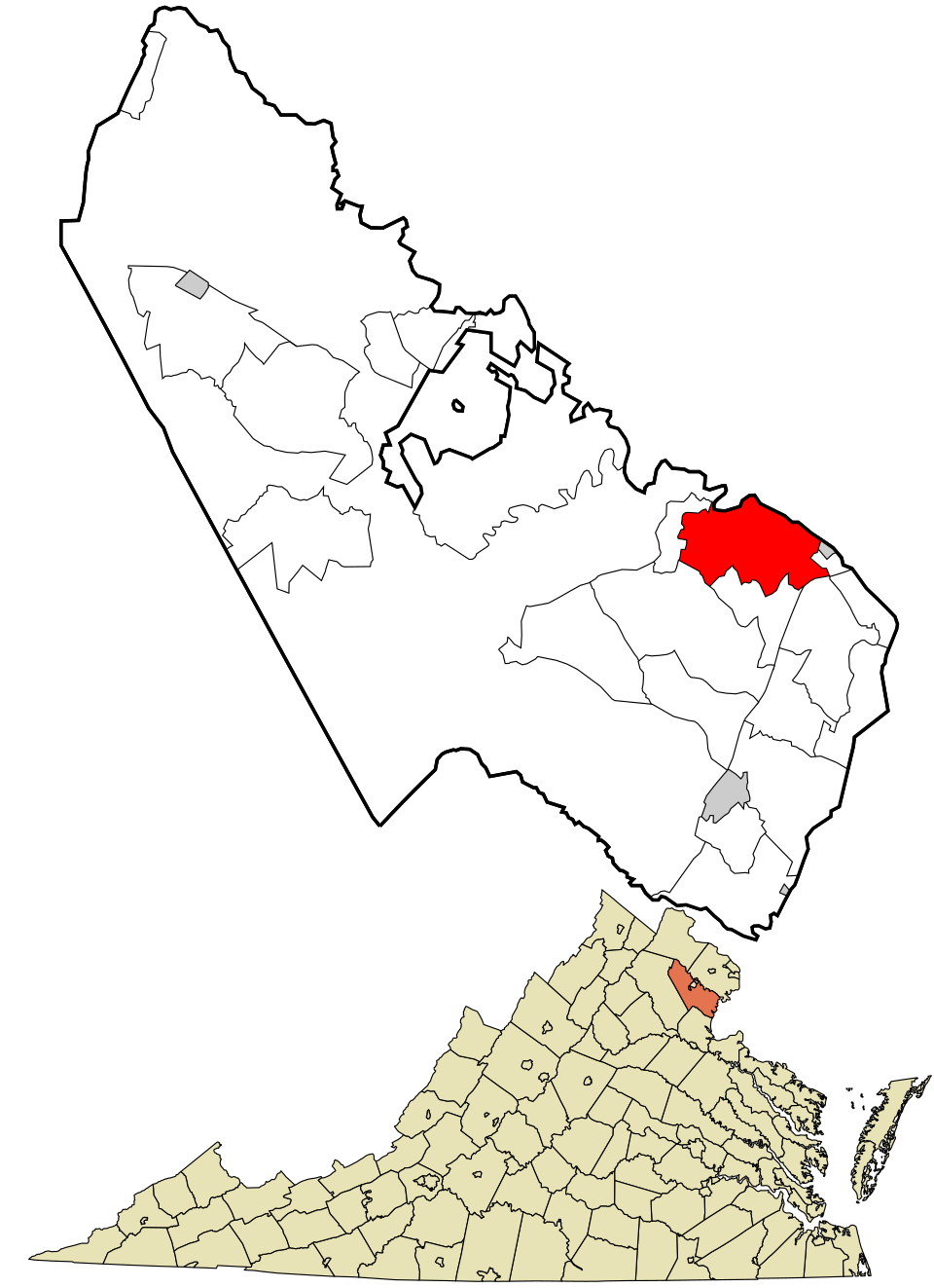 Locator map of Lake Ridge