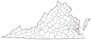 Locator map of Gloucester Point