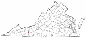 Locator map of Fort Chiswell