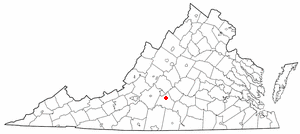 Locator map of Rustburg