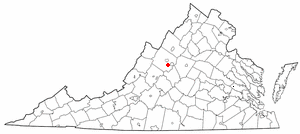 Locator map of Stuarts Draft