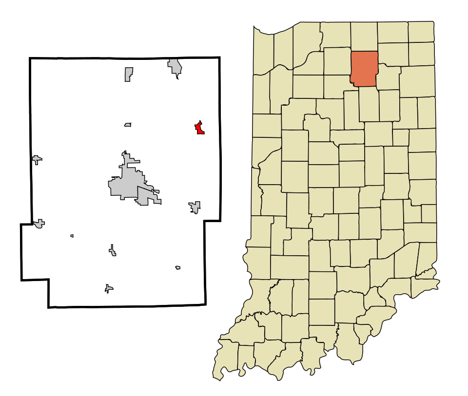 Locator map of North Webster