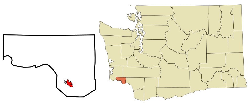 Locator map of East Cathlamet