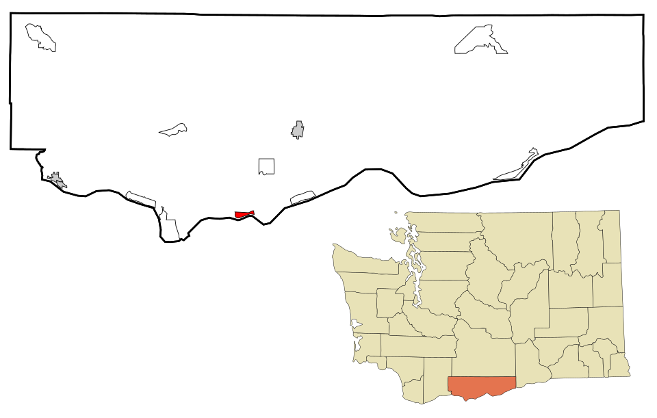 Locator map of Wishram