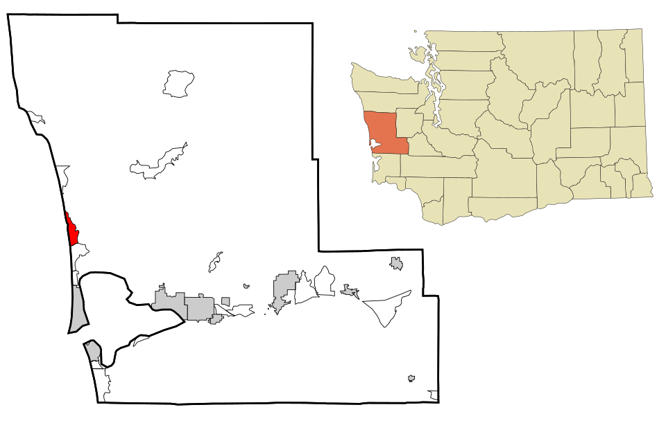Locator map of Copalis Beach
