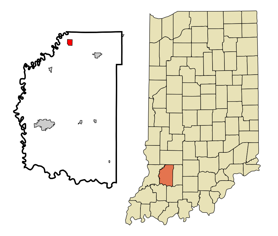 Locator map of Elnora