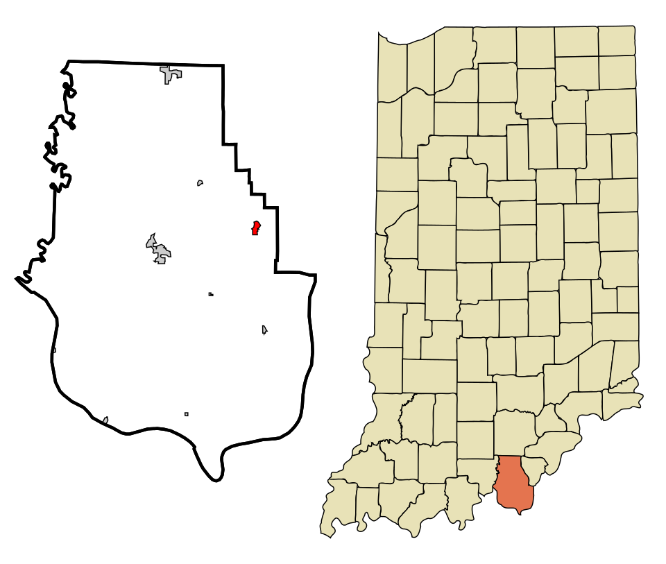 Locator map of Lanesville