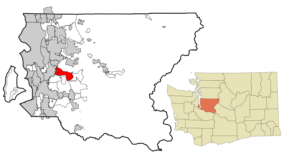 Locator map of East Renton Highlands