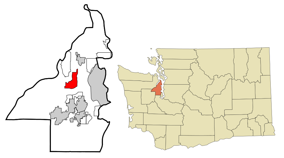 Locator map of Silverdale