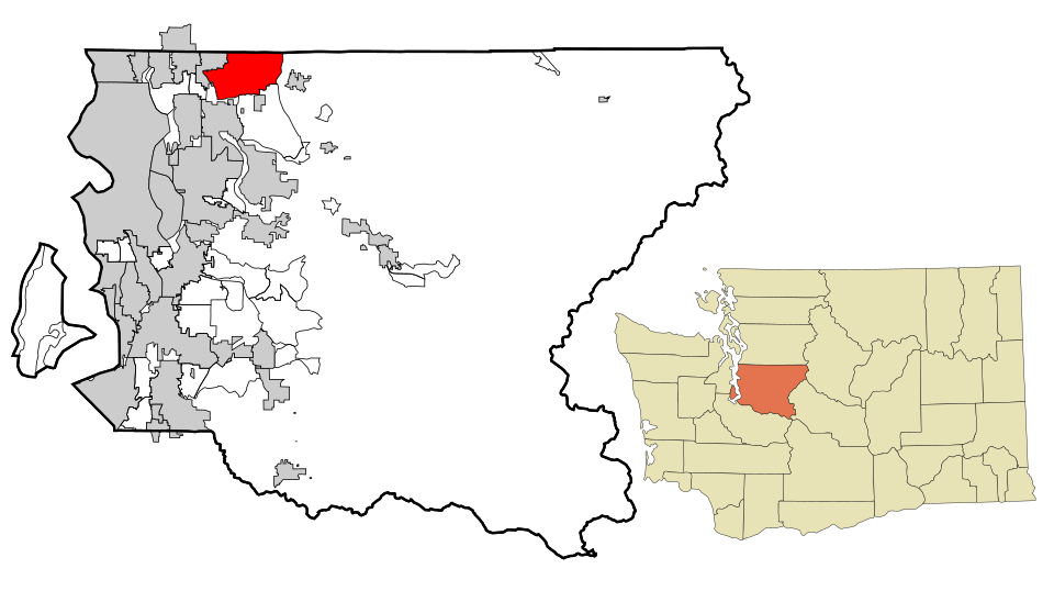 Locator map of Cottage Lake