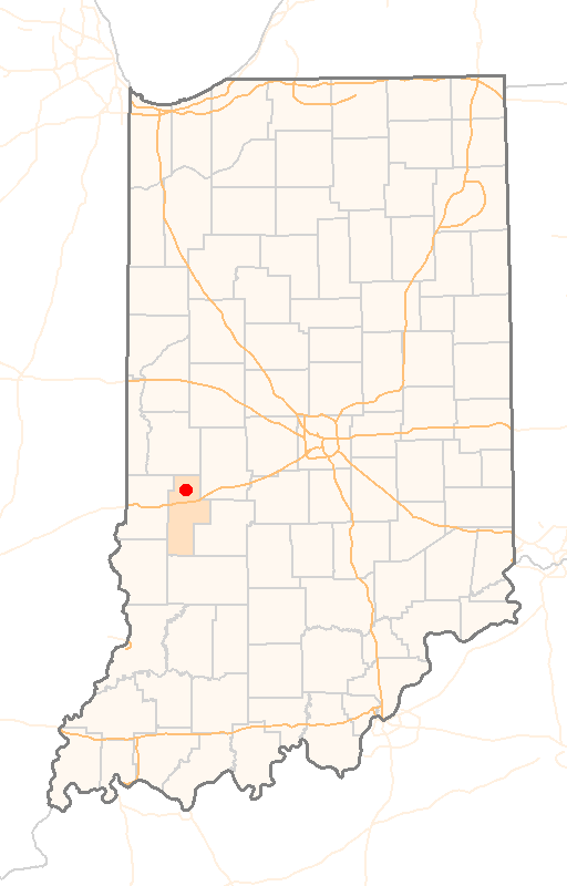 Locator map of Knightsville
