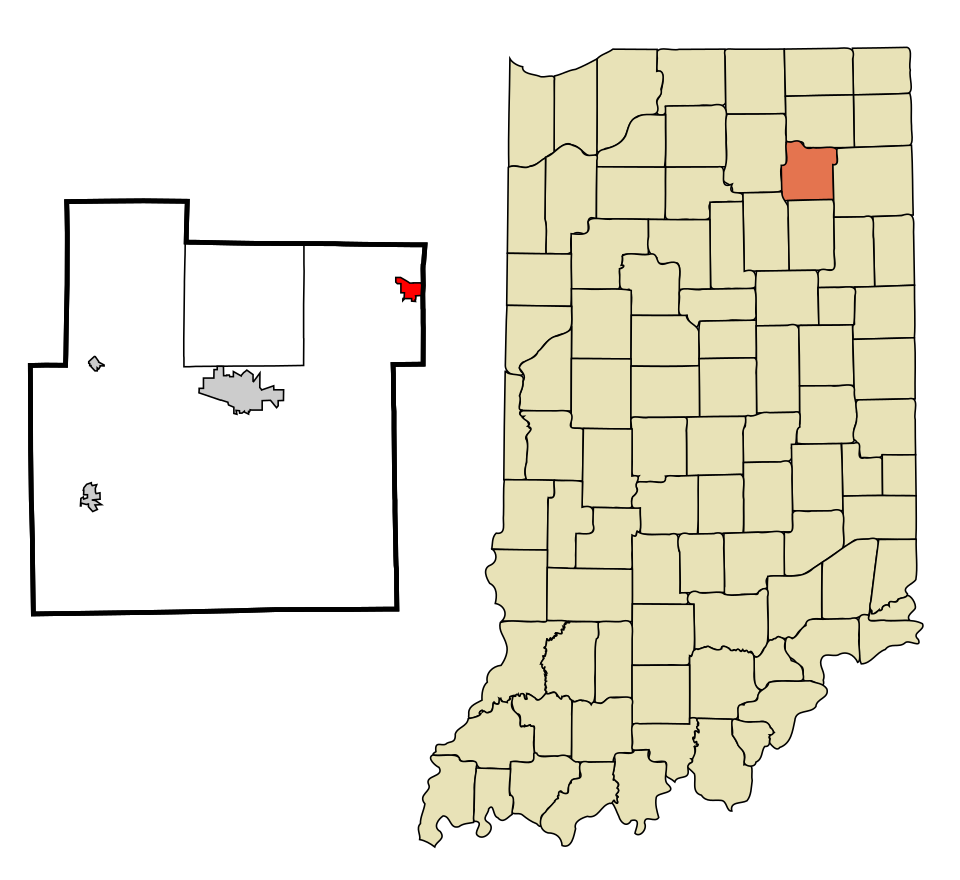 Locator map of Churubusco