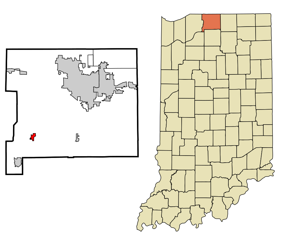 Locator map of North Liberty