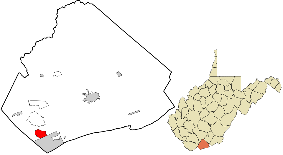 Locator map of Brush Fork