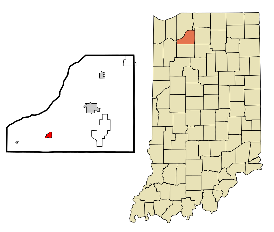 Locator map of North Judson