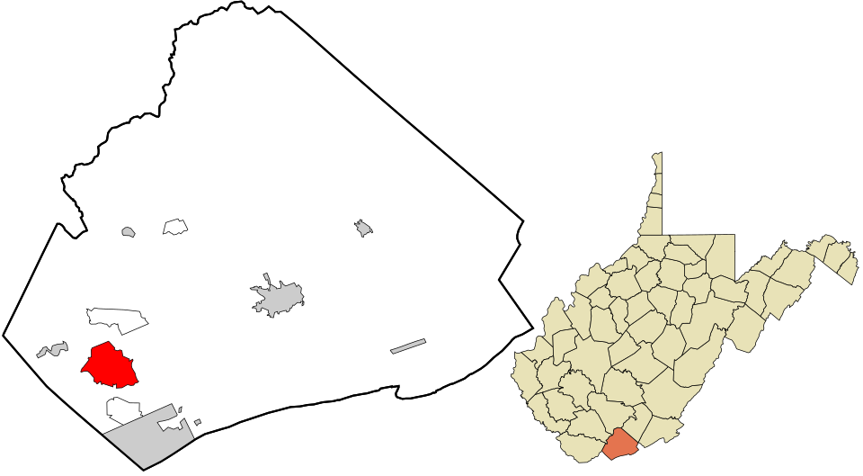 Locator map of Bluewell