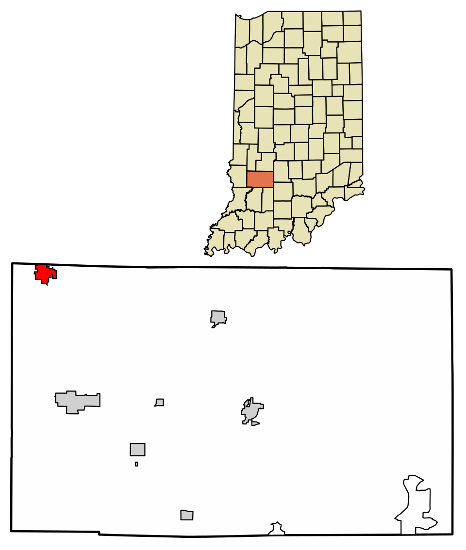 Locator map of Jasonville