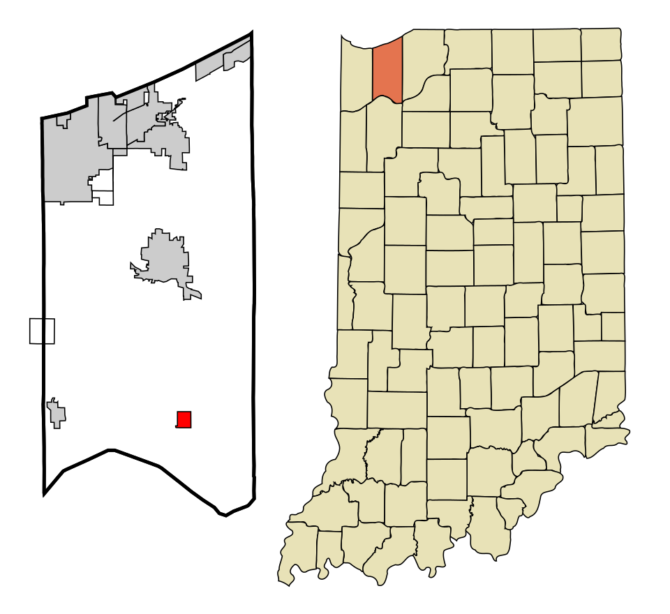 Locator map of Kouts