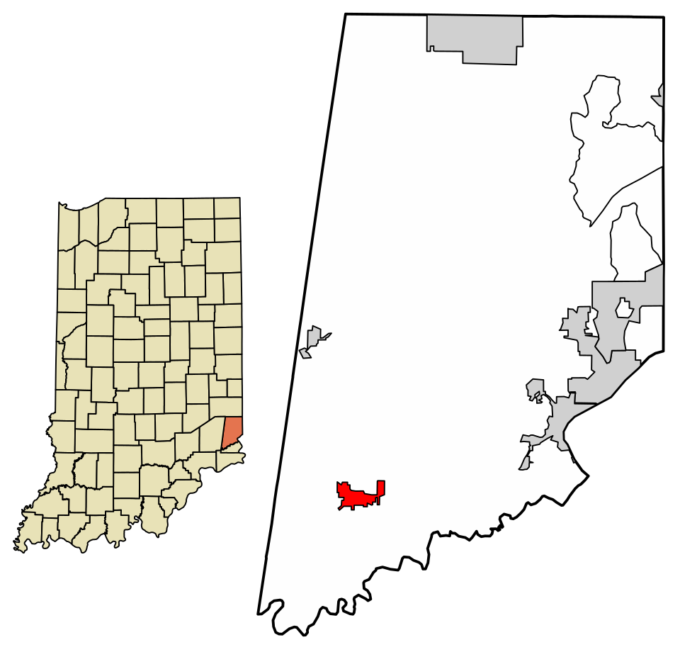 Locator map of Dillsboro