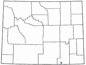 Locator map of Woods Landing-Jelm
