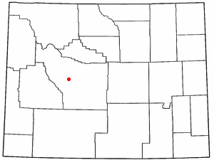 Locator map of Fort Washakie