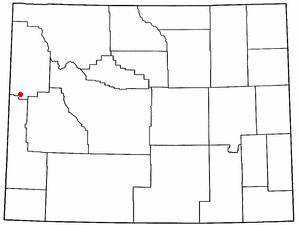 Locator map of Hoback