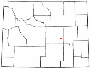 Locator map of Casper Mountain