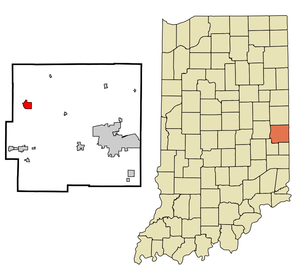 Locator map of Hagerstown