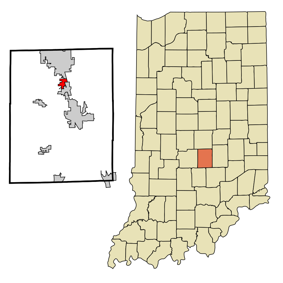 Locator map of New Whiteland