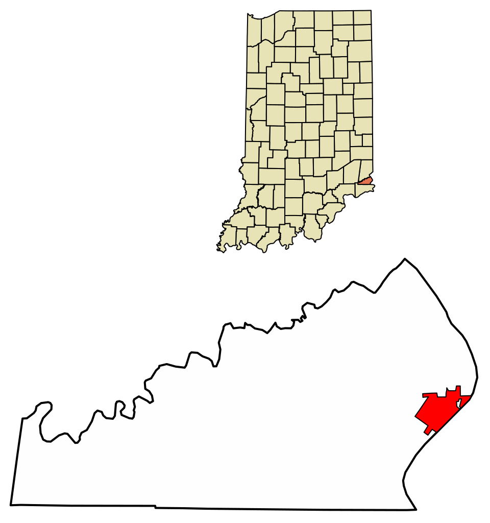 Locator map of Rising Sun