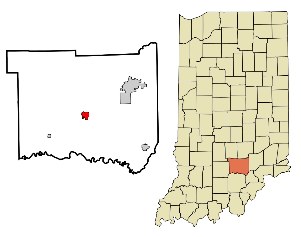 Locator map of Brownstown