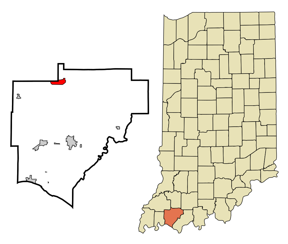 Locator map of Lynnville