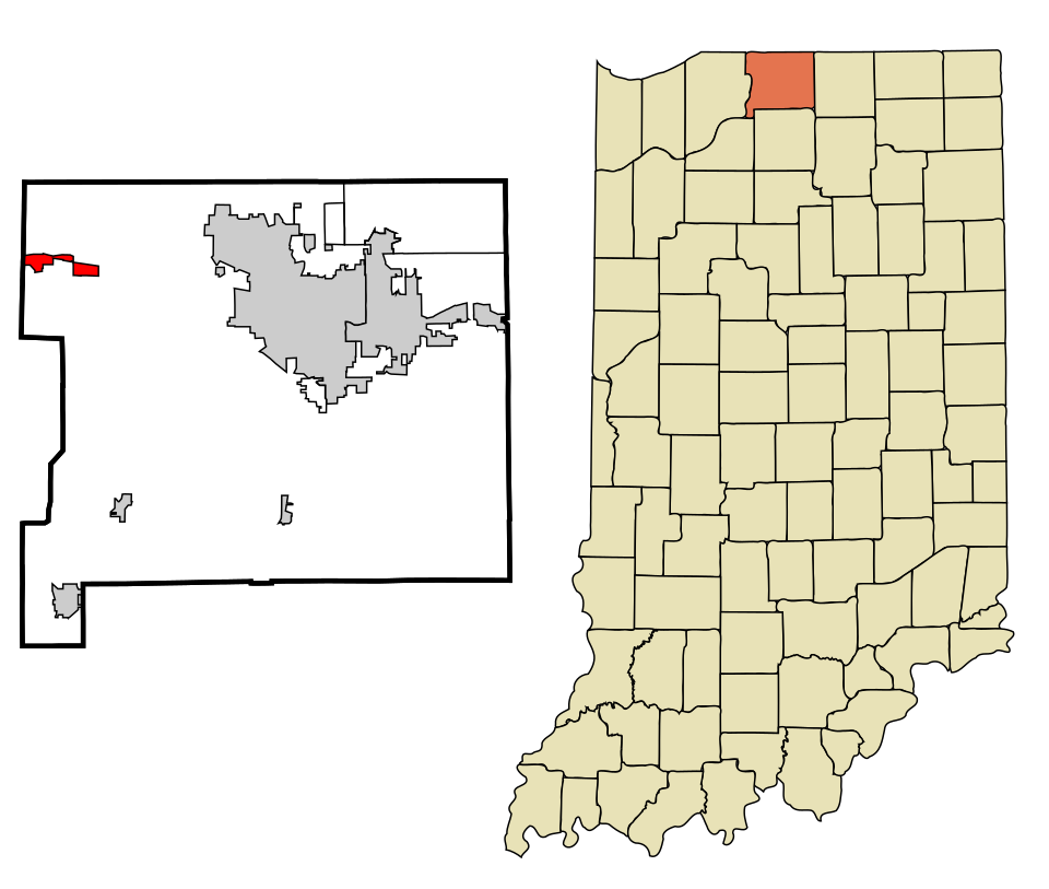 Locator map of New Carlisle