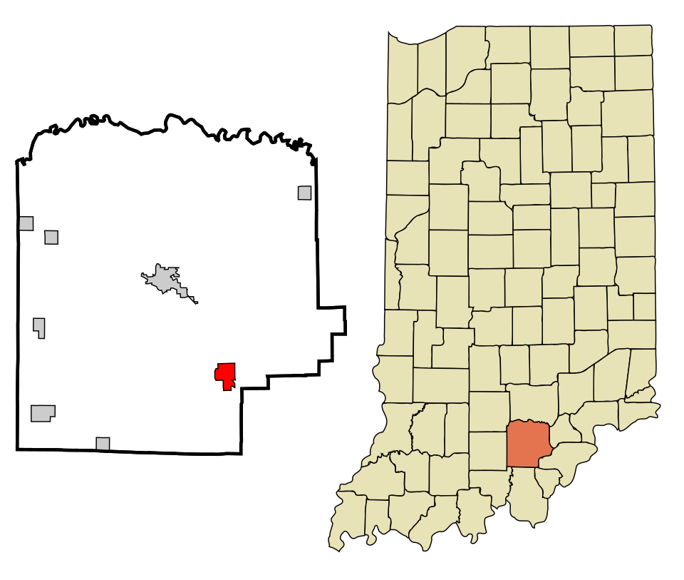 Locator map of New Pekin