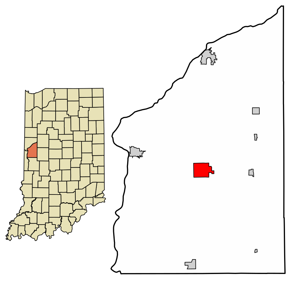 Locator map of Veedersburg