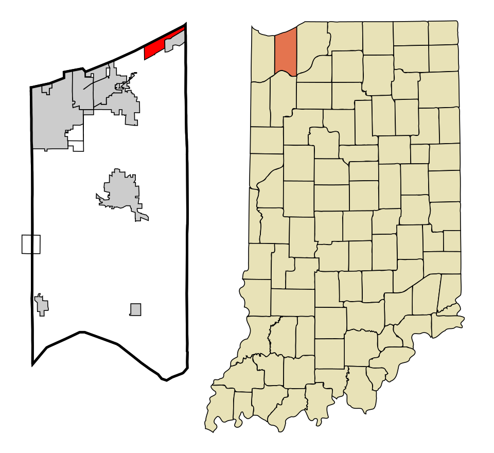 Locator map of Beverly Shores