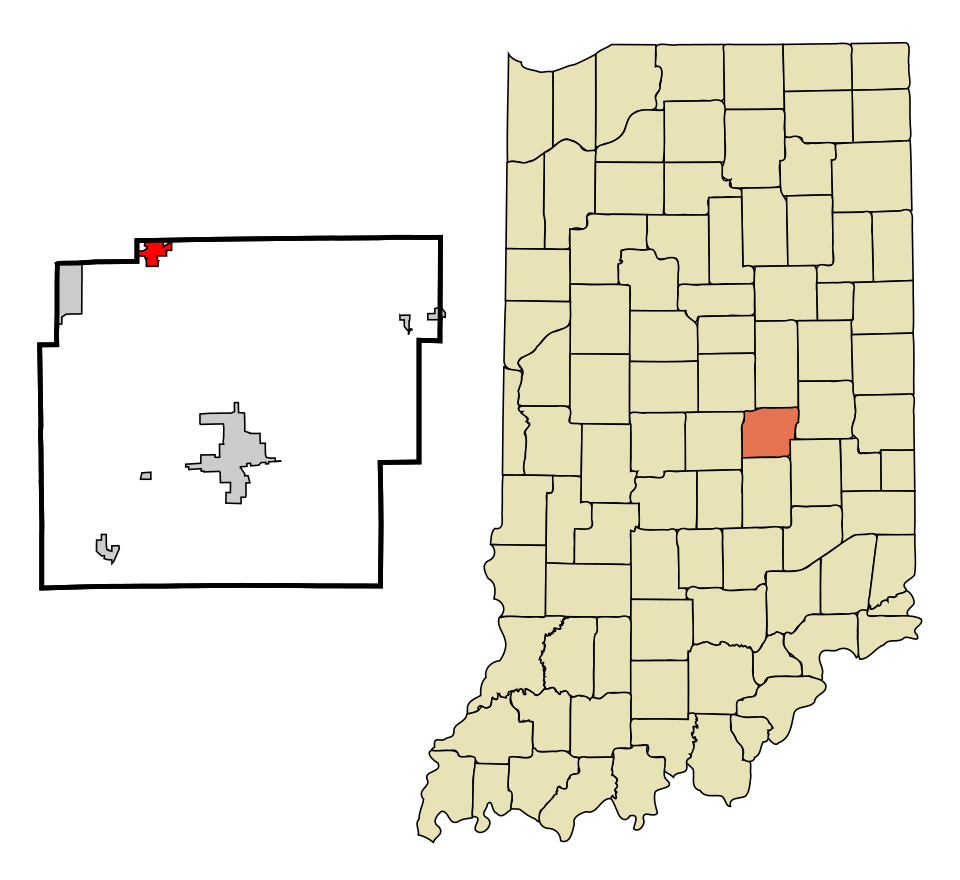Locator map of Fortville