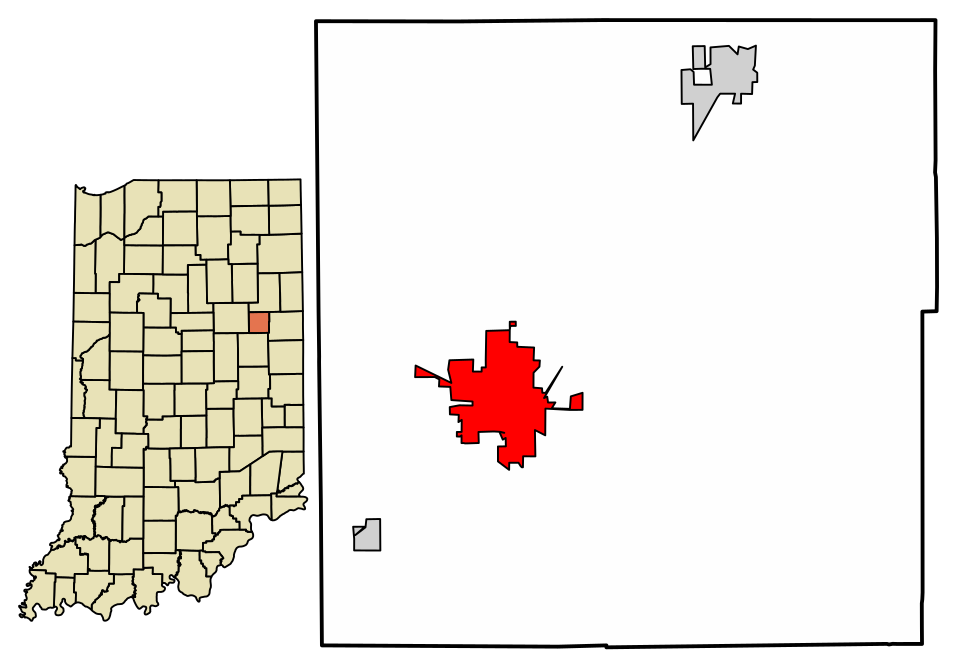 Map of Hartford City