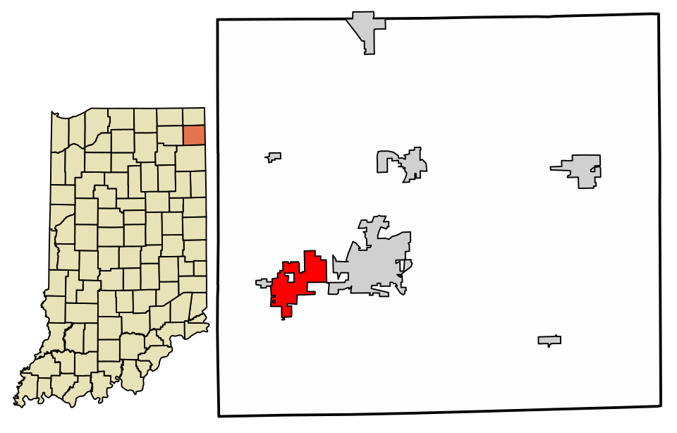 Locator map of Garrett