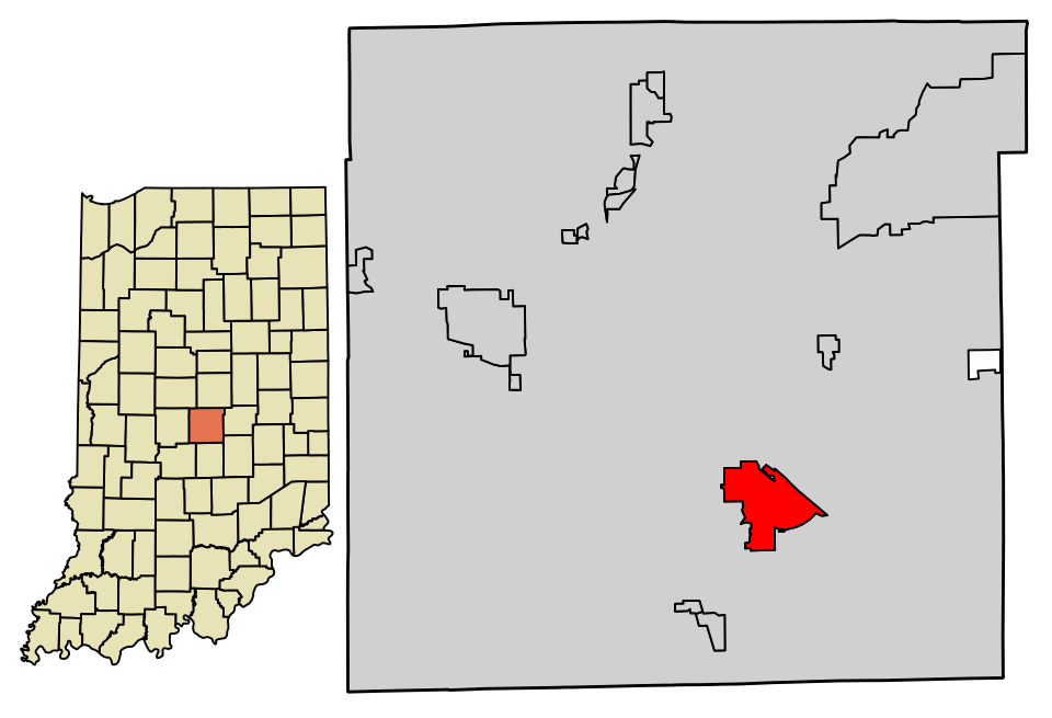 Locator map of Beech Grove