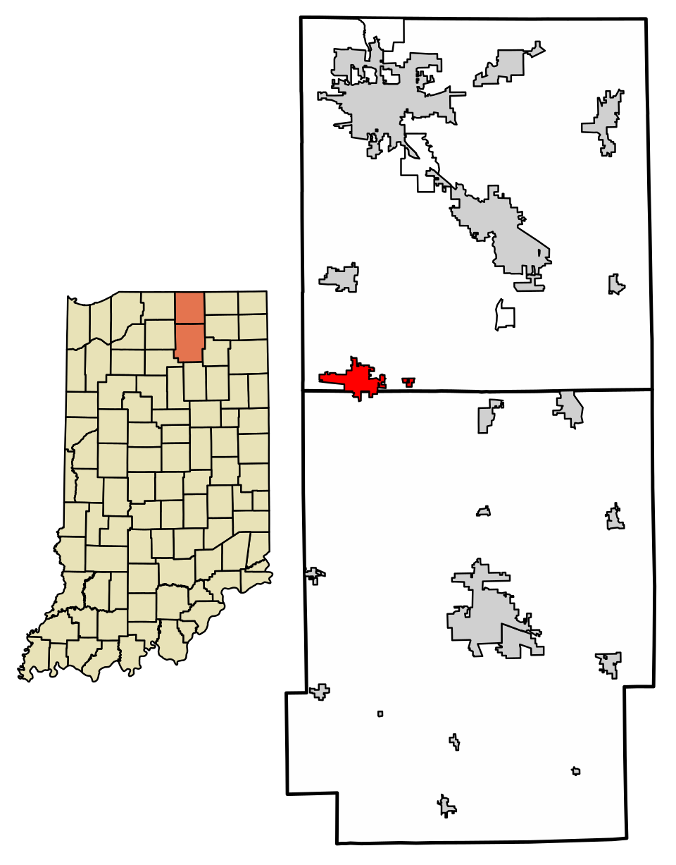 Locator map of Nappanee