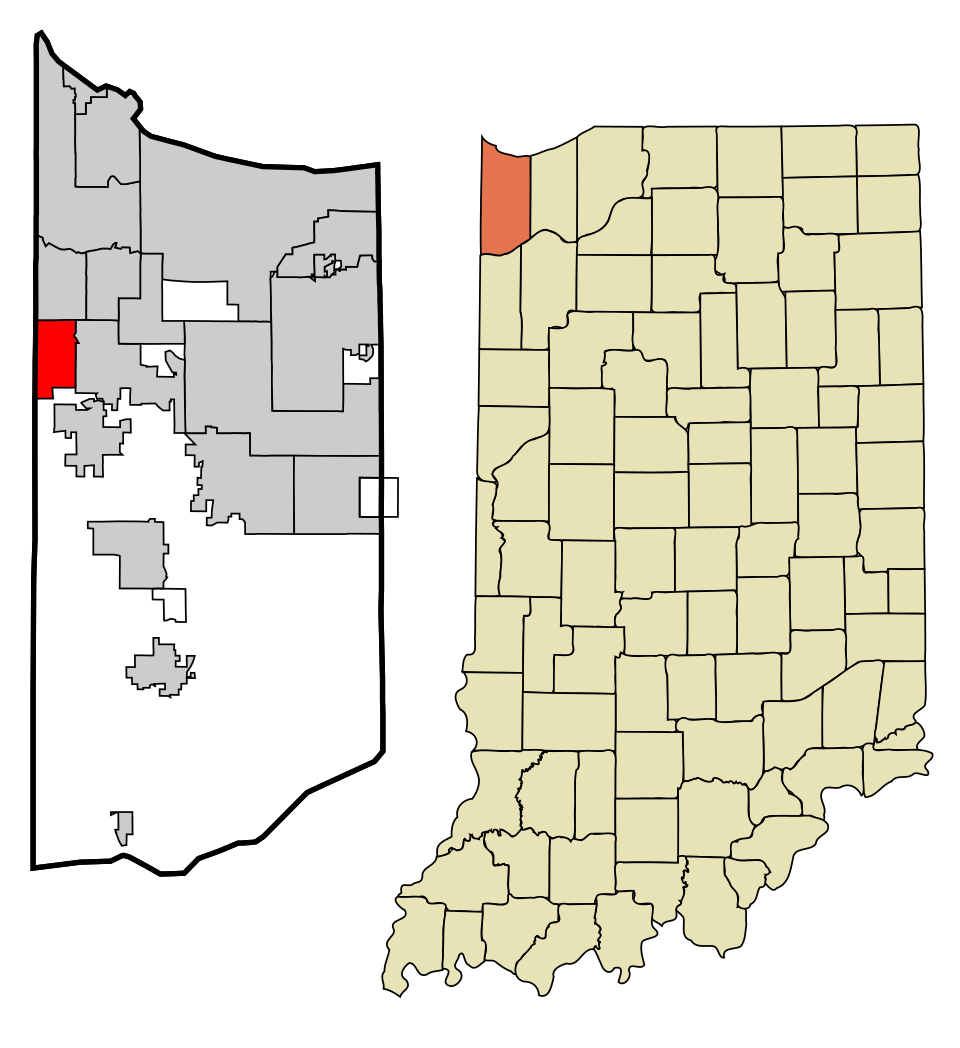 Locator map of Dyer