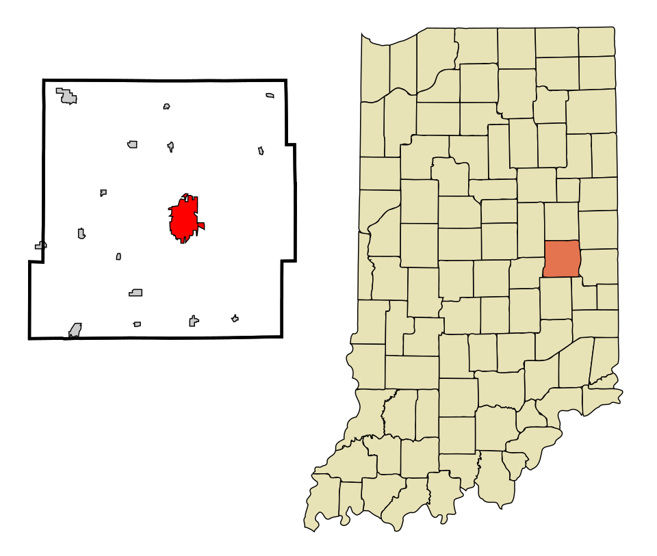 Locator map of New Castle