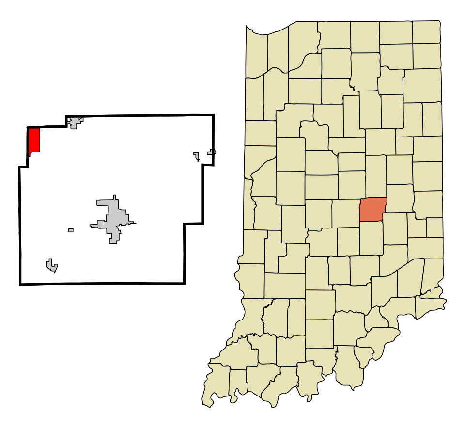 Locator map of McCordsville