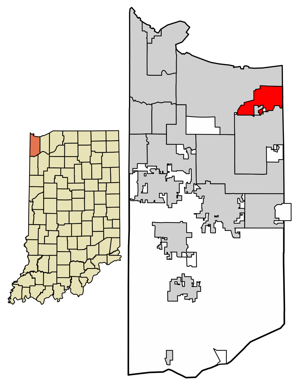 Locator map of Lake Station