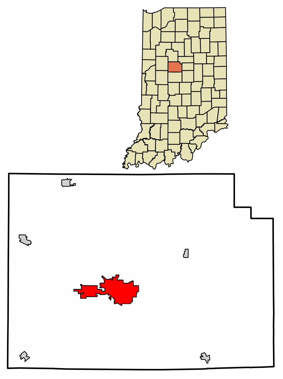Locator map of Frankfort