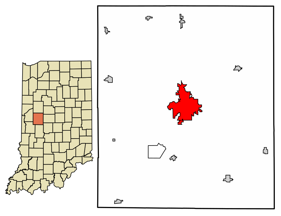 Map of Crawfordsville